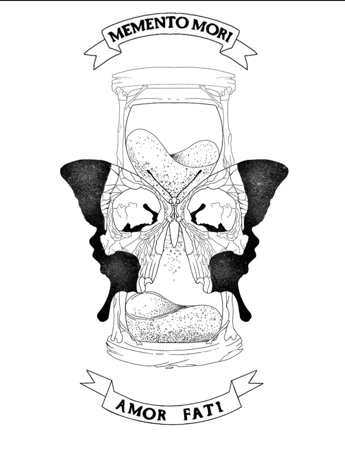 Black and grey tattoo — Memento