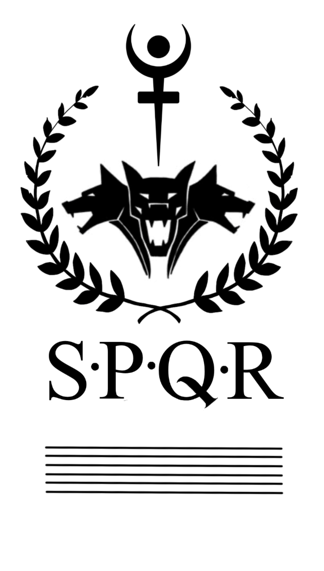 Black and grey tattoo — SPQR
