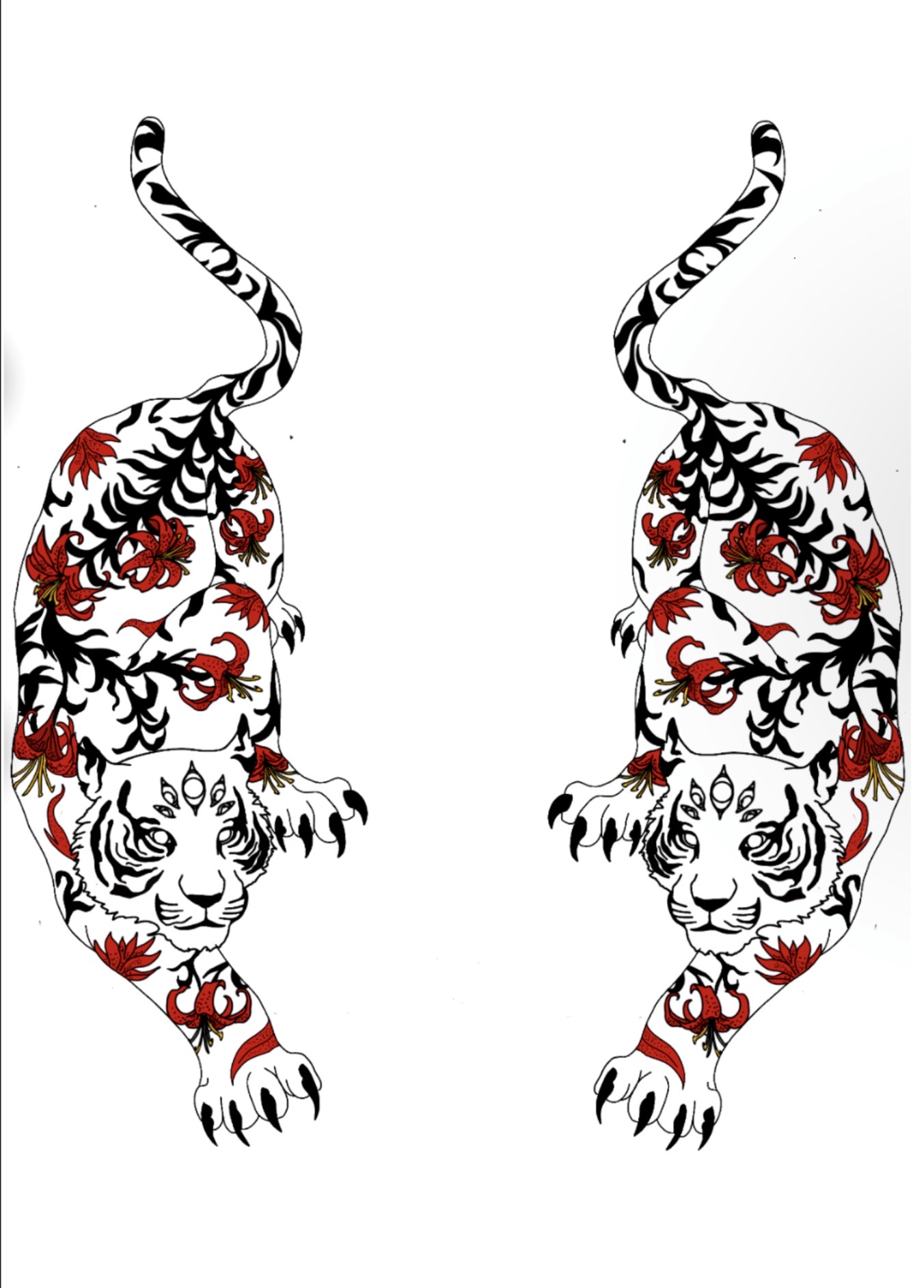 Color tattoo — Tiger